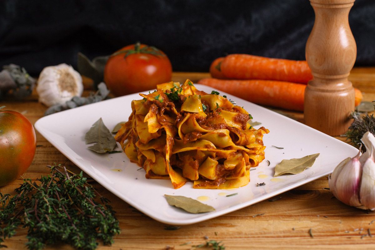 Pasta en Pizzeria La Bufala